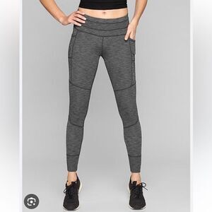 Athleta Excursion Tight Leggings Black / Grey 153393